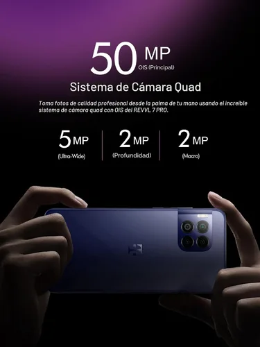 Vista 7 de T-Mobile Revvl 7 Pro 5G Smartphone Desbloqueado, 256GB, Azul Azuri