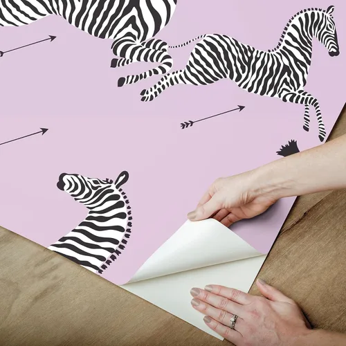 Vista 5 de Scalamandre Lilac Zebra Safari - Papel tapiz autoadhesivo