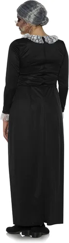 Vista 3 de UNDERWRAPS Disfraz de terror para mujer, vestido de longitud completa, madre, negro y blanco