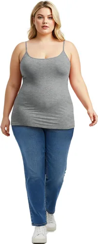 Vista 139 de Emmalise Camisola larga casual básica para mujer, con tirantes ajustables, top en capas
