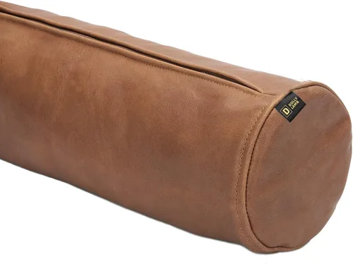 Vista 3 de D DOLLY LAMB Fundas de cojín cilíndricas de piel de cabra – Funda de almohada redonda de cilindro cervical Diseñada para cabeza, cuello, espalda