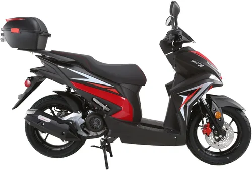 Vista 9 de HHH SPIDER 200 EFI Motocicleta de calle para adultos, scooter de 200cc totalmente automática de lujo para adultos (ROJO)