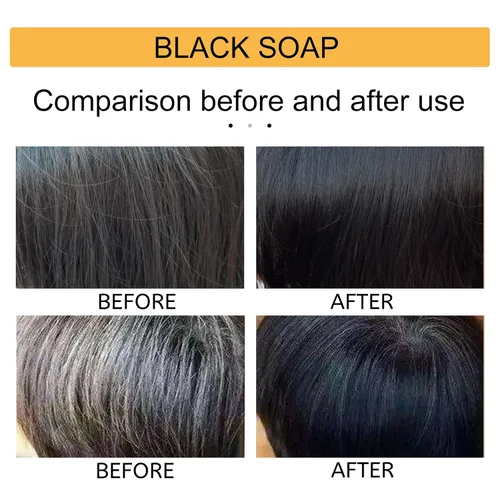 Vista 3 de Barra inversa de cabello gris, barra de champú para oscurecer el cabello, jabón inverso de cabello blanco para mujeres y hombres