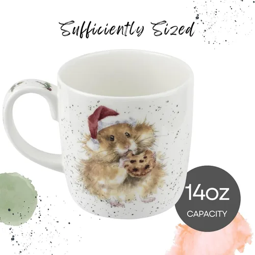 Vista 6 de Royal Worcester Wrendale Designs Taza de 14 onzas (Galletas para Santa)
