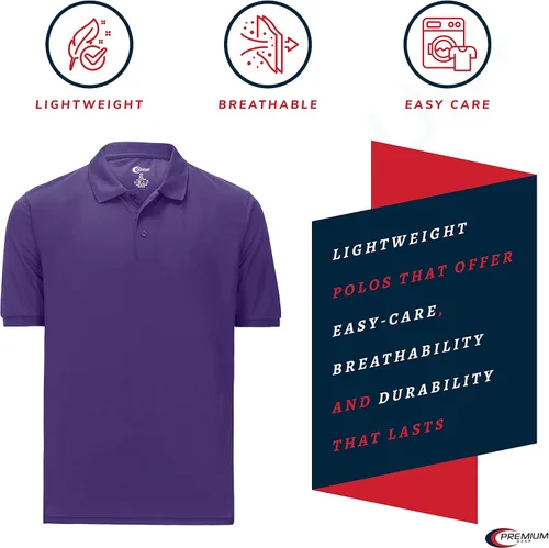 Vista 61 de Premium Wear - Camisetas tipo polo para hombre, con gran absorción de humedad