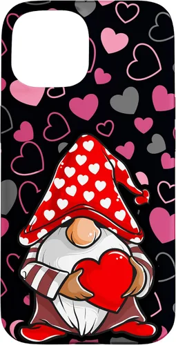 Vista 6 de Cute Gnome Valentine Heart Pattern Cozy Love Design Case for iPhone 17