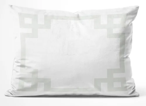 Vista 33 de Funda de almohada rectangular con cremallera en un lado impreso de 12 x 16 pulgadas, color blanco y rosa intenso Rosa fucsia