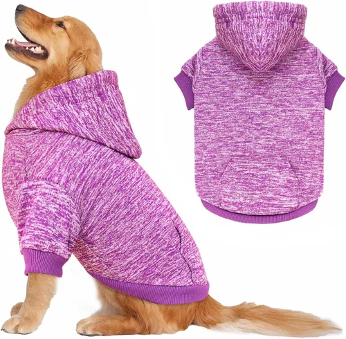 Vista 8 de Suéteres para perros pequeños, sudadera con capucha para perro, suéter de forro polar para mascotas, ropa suave con bolsillo, sudadera con capucha