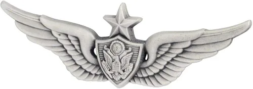 Vista 2 de MEDALS OF AMERICA EST. 1976 Insignia de tripulación aérea de ejército senior, Plateado (Silver Oxide)