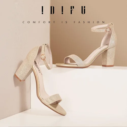 Vista 2 de IDIFU Women's 3 Inch Heel Sandals for Women
