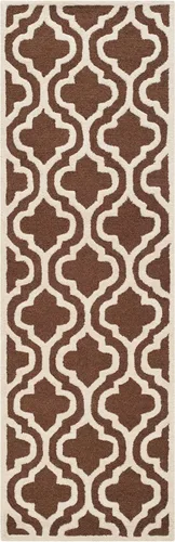 Vista 28 de SAFAVIEH Cambridge Collection CAM132E - Alfombra decorativa de lana marroquí de primera calidad, 2 x 3 pies, color negro y marfil