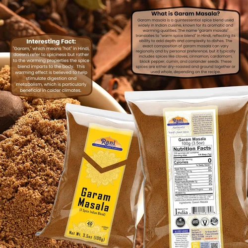 Vista 6 de Rani Garam Masala Mezcla india de 11 especias 3.5 oz (100 g) ~ Todo natural, sin sal Vegano Sin colores Apto para gluten Sin OMG Kosher