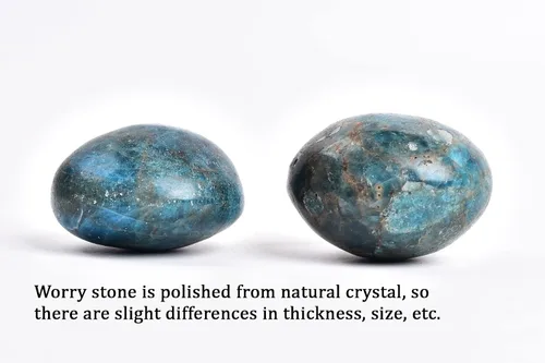 Vista 4 de AMOYSTONE 2 piedras de apatita preocupación natural de bolsillo de palma de cristal curativo cuarzo reiki para terapia de ansiedad 2-3 pulgadas