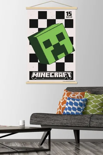 Vista 2 de Trends International Minecraft: 15 aniversario - Póster de pared de enredadera posterizada, 22.37 x 34.00 pulgadas, paquete de impresión premium