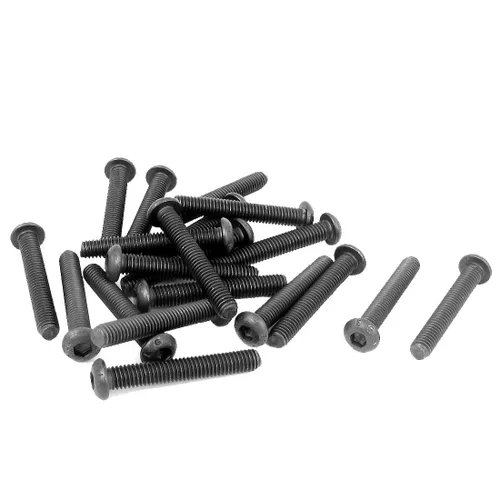 Vista 6 de uxcell A15092400ux0159 - Tornillos hexagonales de acero aleado, cabeza de botón (20 unidades, M6 x 1.378 in)