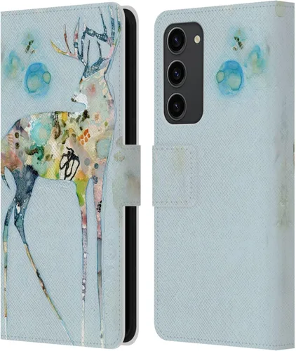 Vista 21 de Head Case Designs Officially Licensed Wyanne Blue Watercolour Bear Animals 2 Leather Wallet Case Compatible with Samsung Galaxy S23+ 5G