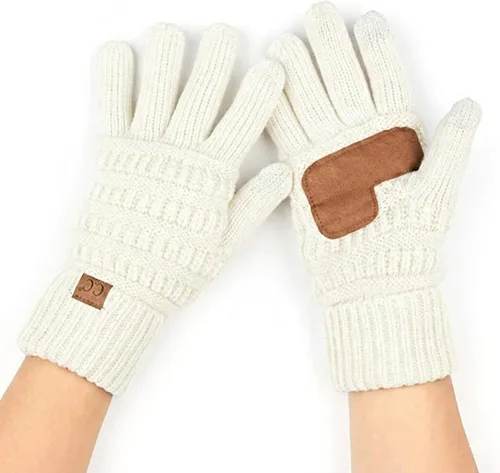 Vista 33 de Funky Junque Guantes de invierno para mujer – Lindos guantes de punto con forro polar para pantalla táctil y mensajería para mujeres, accesorios