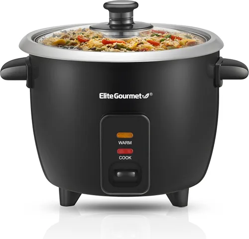 Vista 8 de Elite Gourmet ERC6GC - Arrocera de cerámica, sin PFAS, antiadherente, color Gris oscuro