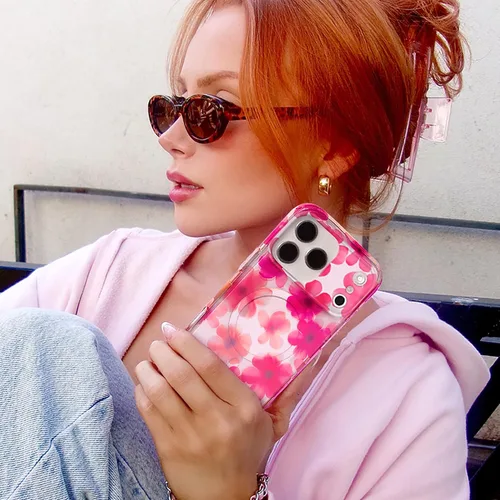 Vista 746 de VELVET CAVIAR Funda para iPhone 15, compatible con MagSafe, probada contra caídas de 10 pies, fundas protectoras de diseño, leopardo color rosa