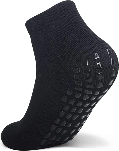 Vista 5 de Calcetines antideslizantes de agarre para niños (4 a 16 años), calcetines deportivos acolchados para hospital para niños y niñas