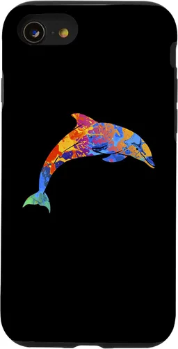 Vista 13 de iPhone 15 Dolphin Lover - Linda funda de delfines de animales oceánicos