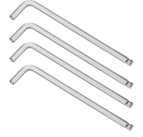 Vista 13 de 4 llaves Allen de extremo de bola de 1/4 pulgadas, llave hexagonal interna SAE, herramienta de reparación de brazo largo en forma de L, CR-V