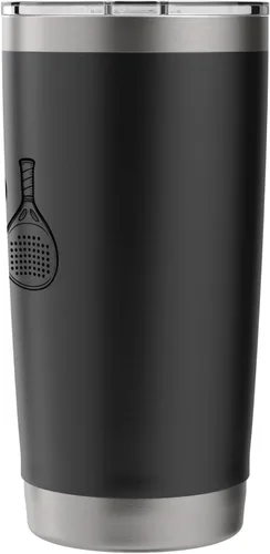 Vista 2 de Raqueta de pádel Equipo Deportivo Jugador de pádel Hombres Mujeres Vaso aislado de acero inoxidable