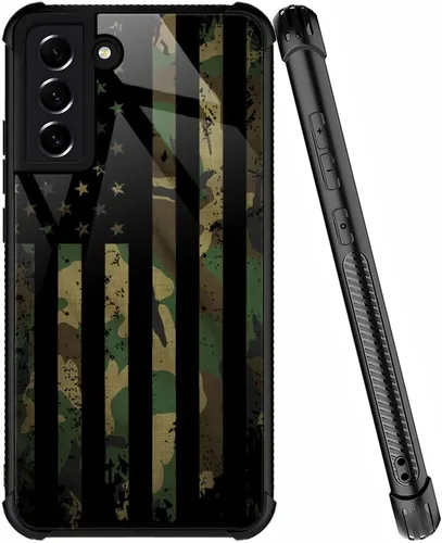 Vista 44 de ZHEGAILIAN Funda compatible con Samsung Galaxy S21, funda de vidrio orgánico para niñas, mujeres y hombres, diseño de cuatro esquinas, antiarañazos
