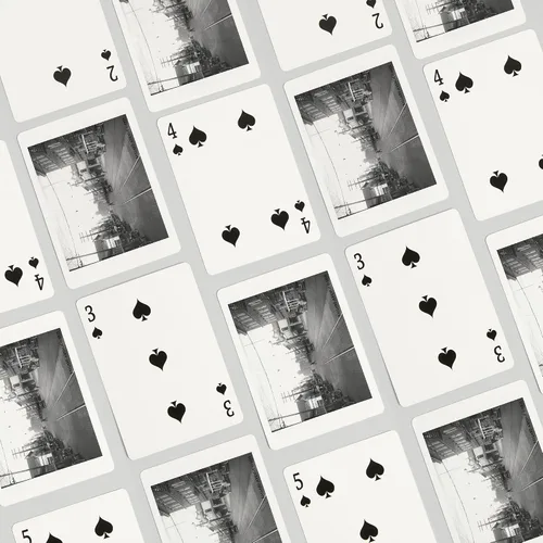 Vista 4 de Lantern Press Ballard Avenue in Seattle, WA Photograph, 52 Playing Cards for Adults, Poker Size Card Deck