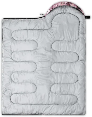 Vista 7 de QOOMO Axolotl - Lindos sacos de dormir para campamento, 3 estaciones, clima cálido y fresco, ligeros, impermeables, para adultos y niños, viajes