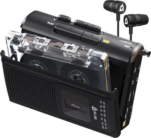 Vista 8 de KLIM K8 Reproductor de Casetes Portátil + Grabadora de Casetes + Nuevo + Reproductor de Casetes Walkman AM/FM + Micrófono y Altavoz Integrados +