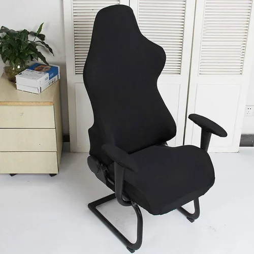 Vista 6 de BTSKY Fundas ergonómicas para silla de juegos de computadora de oficina, fundas elásticas de poliéster para silla reclinable de juegos de carreras