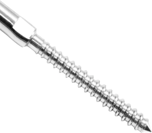 Vista 3 de BLIKA 20 pares de tornillos de retardo de rosca izquierda y derecha y 65 fundas protectoras de acero inoxidable para barandillas de cable de 3/16