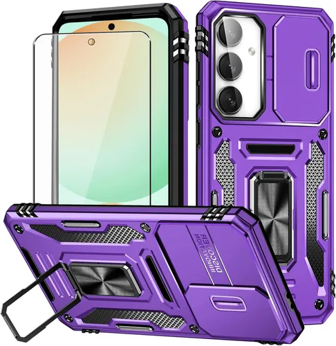 Vista 9 de Funda para Samsung S21 FE, Samsung Galaxy S21 FE y protector de pantalla, a prueba de golpes, transparente, delgada, suave, de silicona TPU