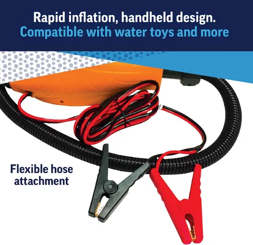 Vista 4 de Wow Sports - Electric Air Inflator - Air Pumps for Inflatables - Great for Towables and Boat Accessories - DC - Includes Cord, 3.0 PSI