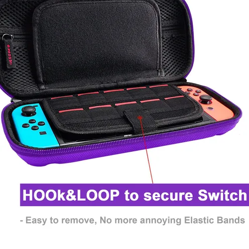 Vista 9 de daydayup Switch Carrying Case Compatible with Nintendo Switch 2, with 24 Games Cartridges Protective Hard Shell Travel Carrying Case Pouch for