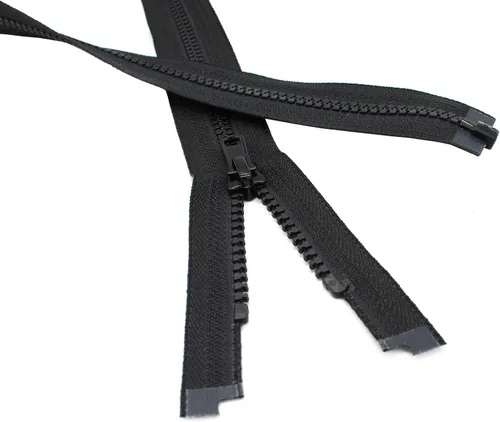 Vista 3 de Ski & Sport Vislon Zipper ~ YKK #5 Plástico moldeado ~ Separación - Negro (1 cremallera/paquete) Fabricado en Estados Unidos (8 pulgadas)
