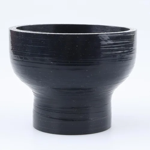 Vista 96 de AC PERFORMANCE ID de 1" a 1/2" (25mm a 13mm) Manguera de silicona recta reductora de 3 capas reforzada negra, 3" de longitud Negro