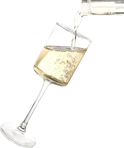 Vista 7 de [Usado] Juego de 6 copas de vino cuadradas elegantes, 9.5 onzas Copas de vino tinto multiusos para cumpleaños, bodas, fiestas, transparentes