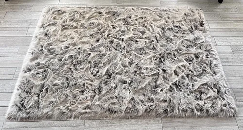 Vista 27 de LAMBZY Elegante y sofisticada alfombra rectangular de piel de oveja (beige, 2 x 3 pies)