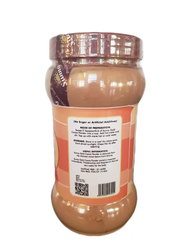 Vista 2 de Sunny Gold Cacao natural en polvo 14.1oz (400g) Botella