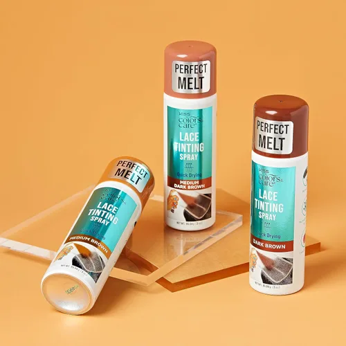Vista 5 de KISS Colors & Care Lace Tinting Spray, Medium Dark Brown, 3 oz Quick Drying Washes Out Easily Smudge-Free Sweat Resistant