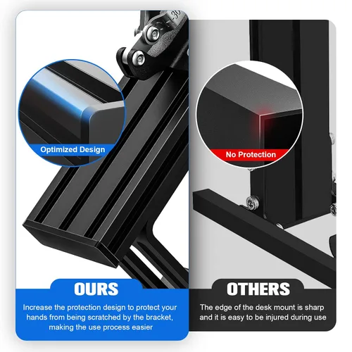 Vista 5 de Desk Mount for The Flight Sim Game Joystick Hotas Throttle Systems Flight Simulator Desk Mount Compatible with ThrustmasterLogitechTCA Officer