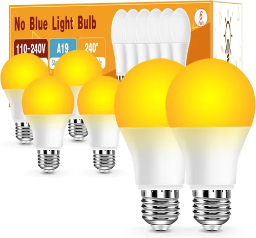 Vista 12 de Neporal Bombillas de Luz Roja de 625nm 3W para Dormir, Bombillas de Bloqueo 100% de Luz Azul para Promover la Melatonina, Bombilla LED A19