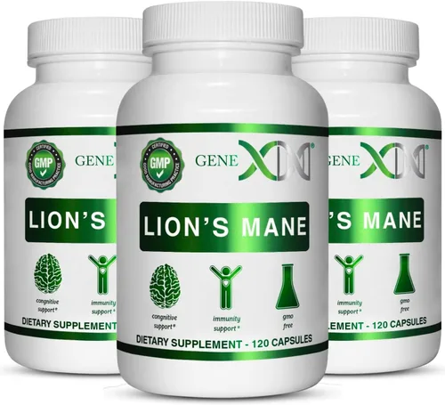 Vista 10 de Genex Formulas Suplemento de melena de león con extracto de melena de león 100% - Suplemento de apoyo cerebral nootrópicos 1000 mg/porción