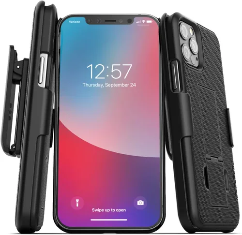 Vista 20 de Encased Funda para cinturón iPhone 11 con clip (Serie DuraClip) Funda ultradelgada con funda (Negro)