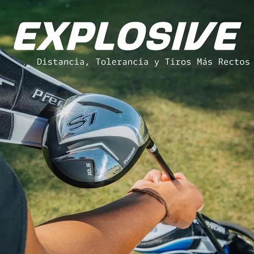 Vista 3 de Precise S7 - Juego de golf de 18 piezas para hombre – Driver de titanio, maderas, híbrido, hierros 5-SW, putter, bolsa con soporte, 4 fundas