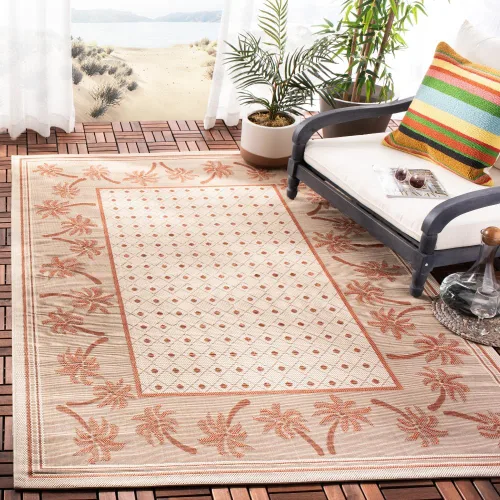 Vista 15 de SAFAVIEH Courtyard Collection - Alfombra de pasillo, 2 pies 3 pulgadas x 6 pies 7 pulgadas, color azul y marfil, no desprende pelusa y de fácil