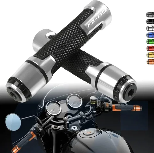 Vista 2 de Tapón para manillar de motocicleta, pomos antideslizantes para mango de scooter extremos de manillar de mano de 7/8 pulgadas, 0.866 in con logotipo