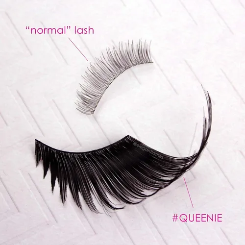 Vista 3 de Elegant Lashes QUEENIE Halloween Pride Rainbow colorido desfile pestañas postizas (negro)